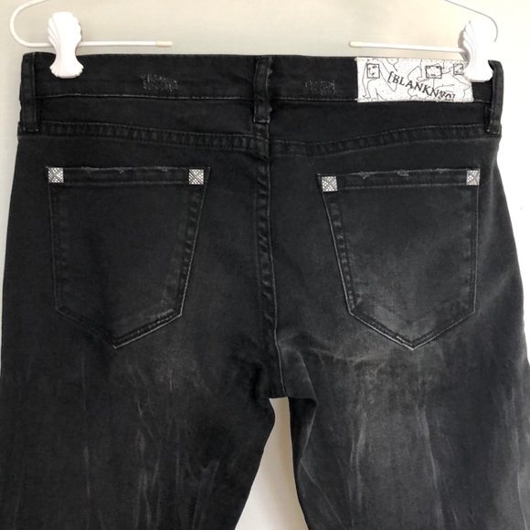 Blank NYC distressed black jeans - Picture 3 of 6